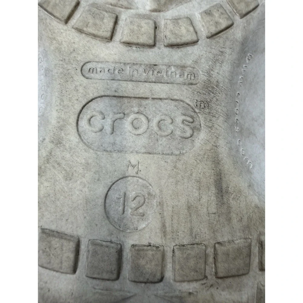CROCS Men's White Classic Slip On Clog Shoes Size 12 Clean - Picture 8 of 8